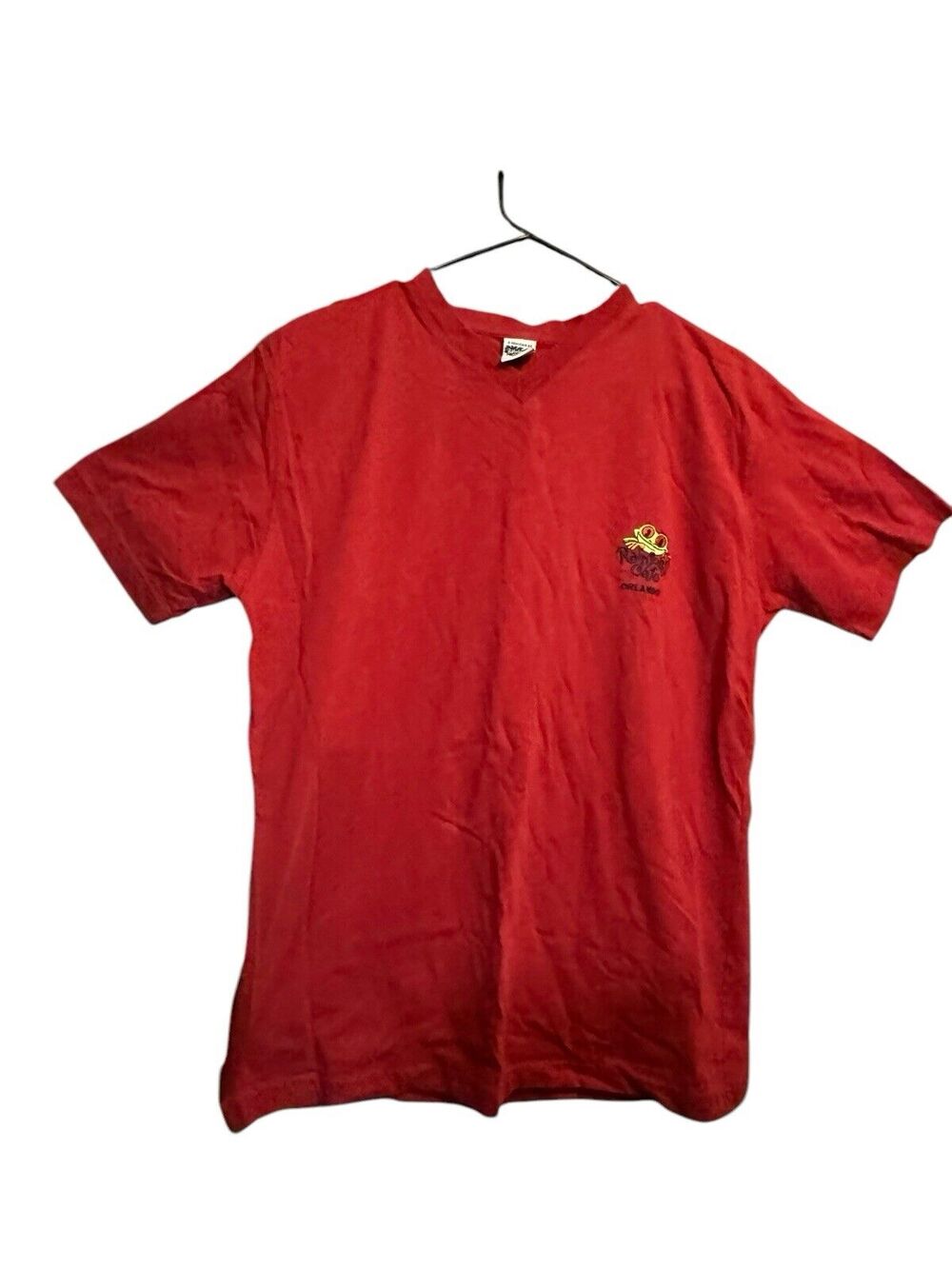 Vintage Rainforest Cafe Orlando Embroidered Red T Shirt Large